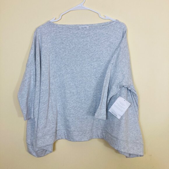 Stella & Dot Oversized Sweatshirt Small Addy Poncho Light Gray New with Tags - Picture 1 of 10